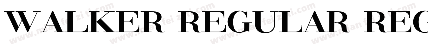 Walker Regular Regul字体转换